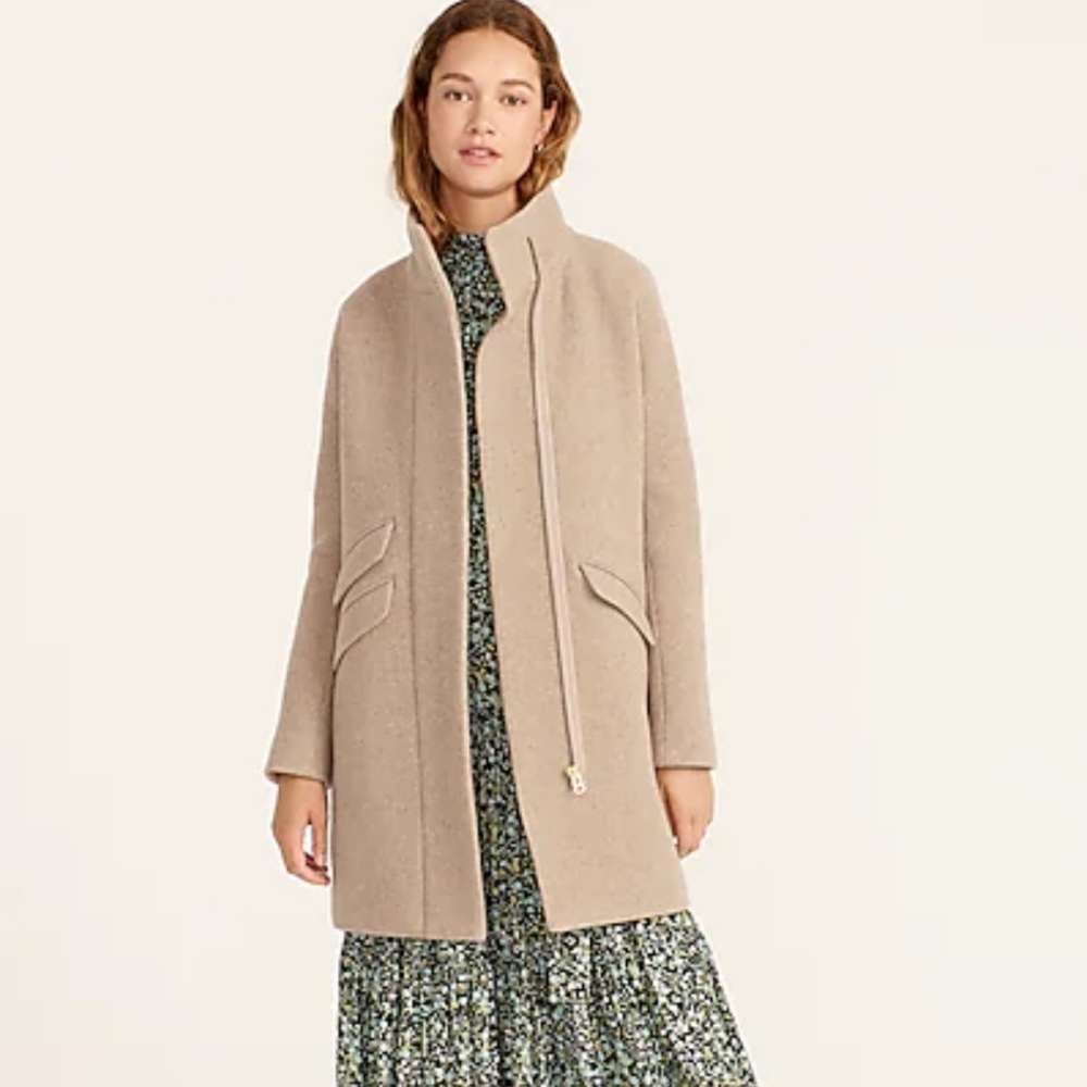 SOLD- J Crew Cocoon Italian stadium cloth wool coat - Picture 2 of 11